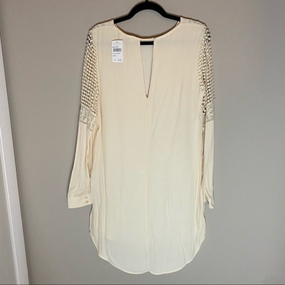 NWT‎ Nordstrom’s ASTR Vintage Cream Dress size large - Picture 2 of 8